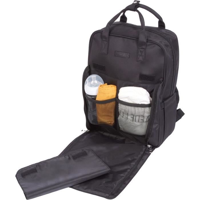 Borsa fasciatoio - TINEO - Forma a zaino - Trapuntata - Nera