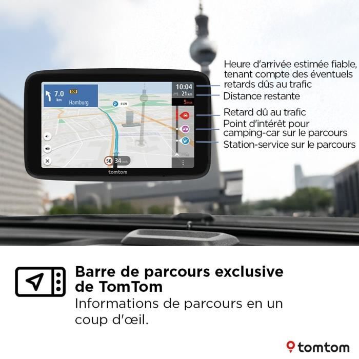 GPS - TOMTOM - GO Camper Tour - Seconda generazione - Per camper e roulotte - Schermo da 6 pollici