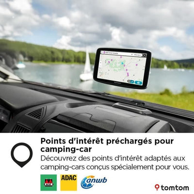 GPS - TOMTOM - GO Camper Tour - Seconda generazione - Per camper e roulotte - Schermo da 6 pollici
