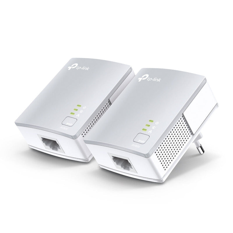 TP-LINK Powerline KIT AV600- 300Mbps- 1 10/100Mbps Port- 600Mbps Ultra Compact Size- HomePlug AV- Green Powerline- Plu