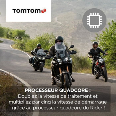 TomTom GPS per moto RIDER 550 Premium Pack - 4,3 pollici, mappa del mondo, TomTom Traffic, avvisi sulle zone di pericolo, chiamate in vivavoce