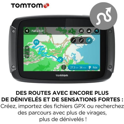 TomTom GPS per moto RIDER 550 Premium Pack - 4,3 pollici, mappa del mondo, TomTom Traffic, avvisi sulle zone di pericolo, chiamate in vivavoce