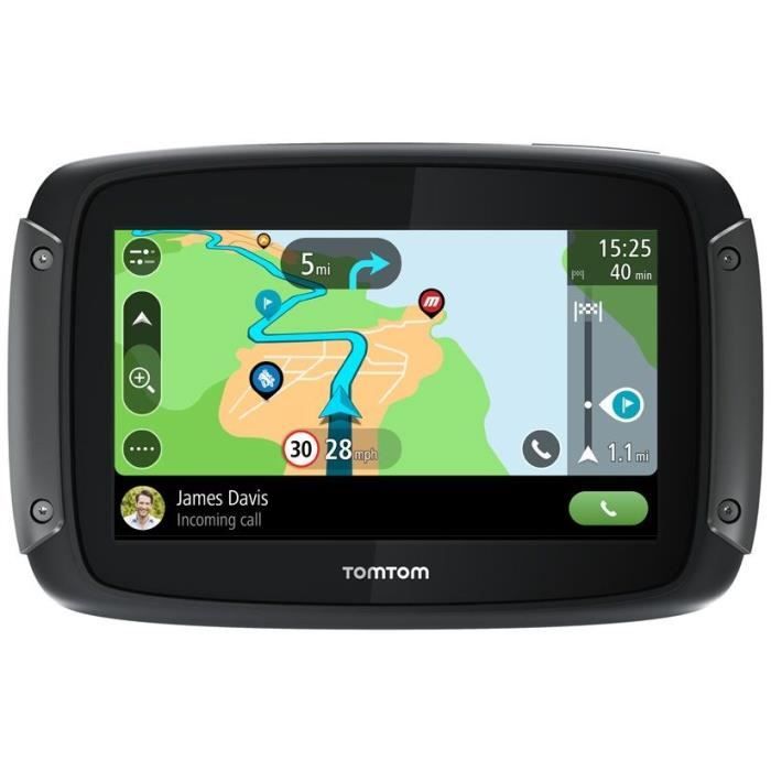 TomTom RIDER 550 GPS per moto - 4,3 pollici, mappa del mondo, TomTom Traffic, avvisi sulle zone pericolose, chiamate in vivavoce