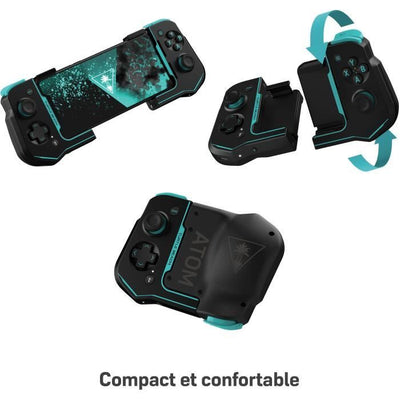 Controller di gioco mobile Android - Turtle Beach Atom - Bluetooth - Nero/Ciano