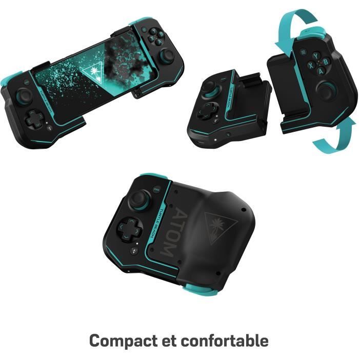 Controller di gioco mobile Android - Turtle Beach Atom - Bluetooth - Nero/Ciano