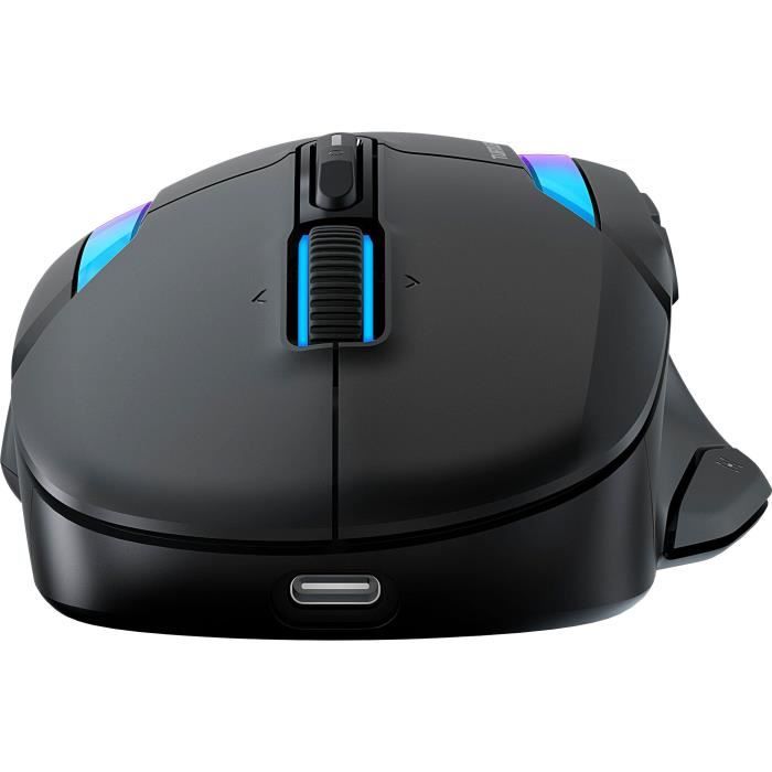 Mouse da gioco wireless - Turtle Beach Kone II Air - Ergonomico - Nero, Bluetooth, 26.000 DPI, volante 4D
