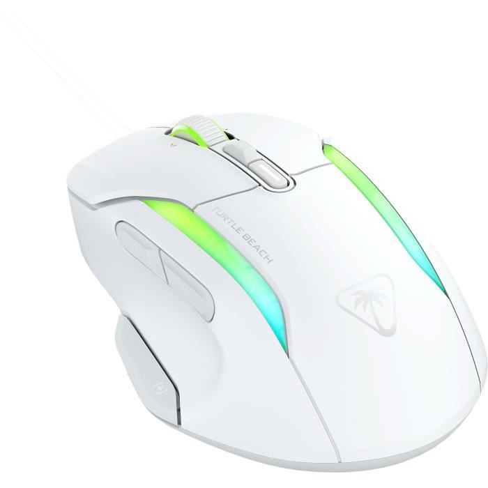 Mouse da gioco wireless - Turtle Beach Kone II Air - Ergonomico - Bianco, Bluetooth, 26.000 DPI, volante 4D
