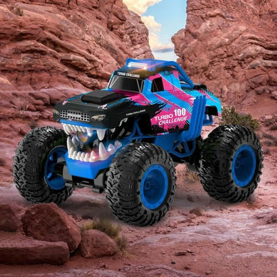 Auto telecomandata - TURBO CHALLENGE - Smashroar TC100 - Opzione fumo - Blu - 1/12 - Batteria ricaricabile e batterie incluse