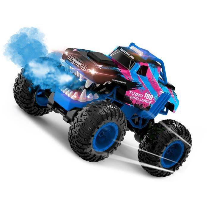 Auto telecomandata - TURBO CHALLENGE - Smashroar TC100 - Opzione fumo - Blu - 1/12 - Batteria ricaricabile e batterie incluse