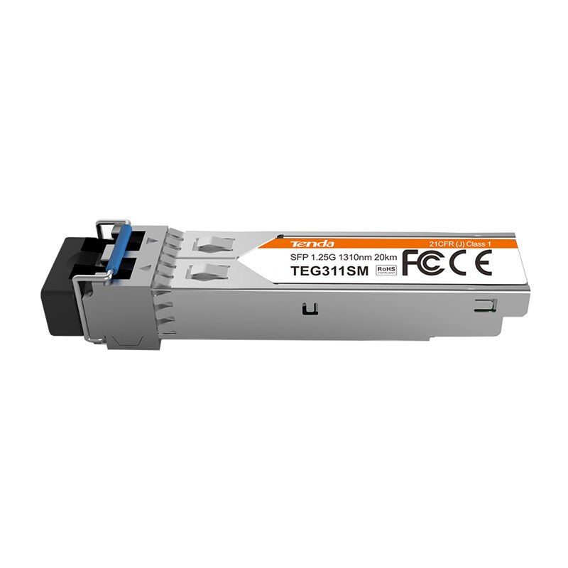 Tenda Modulo Fibra Ottica TEG311SM - Single-Mode- Full-duplex- Hot-pluggable- Auto-detect SFP- Transmiss Up To 1.25Gbps
