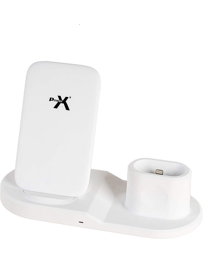 Batterie e Caricabatterie PWX BASE CARICA WIRELESS 3 IN 1 fino a 3 dispositivi SP-45 Bianco USB-C