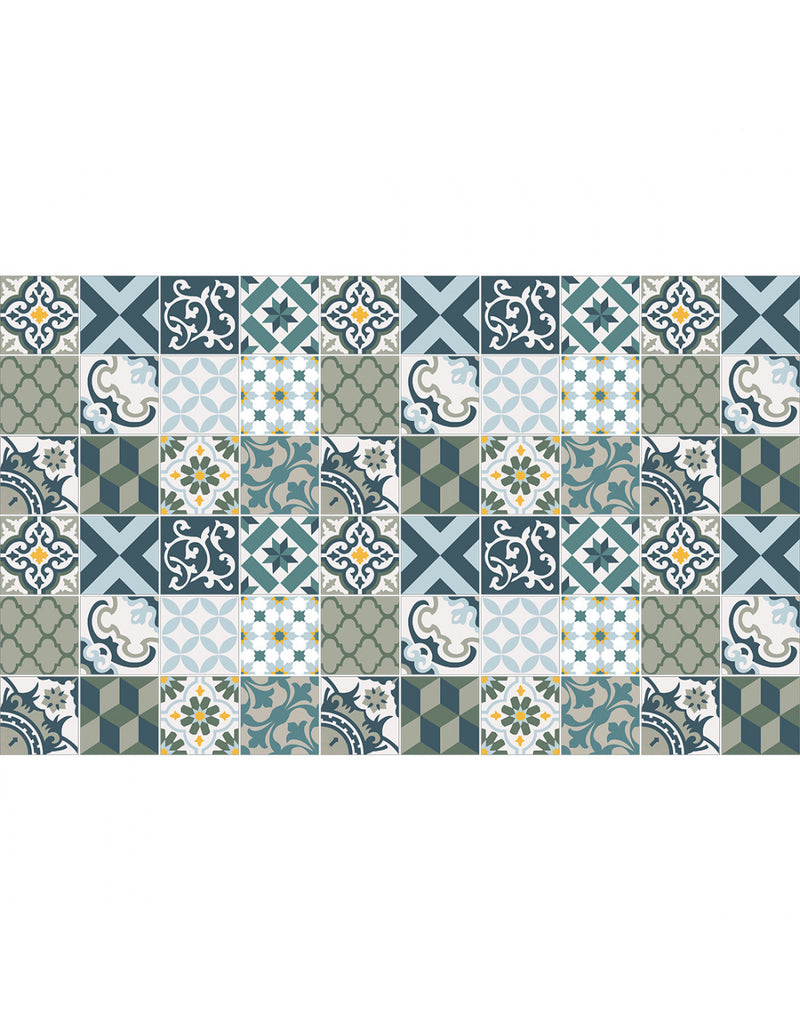 Ambiance Set di 60 adesivi murali Mosaico tanza, 15  15 cm A796