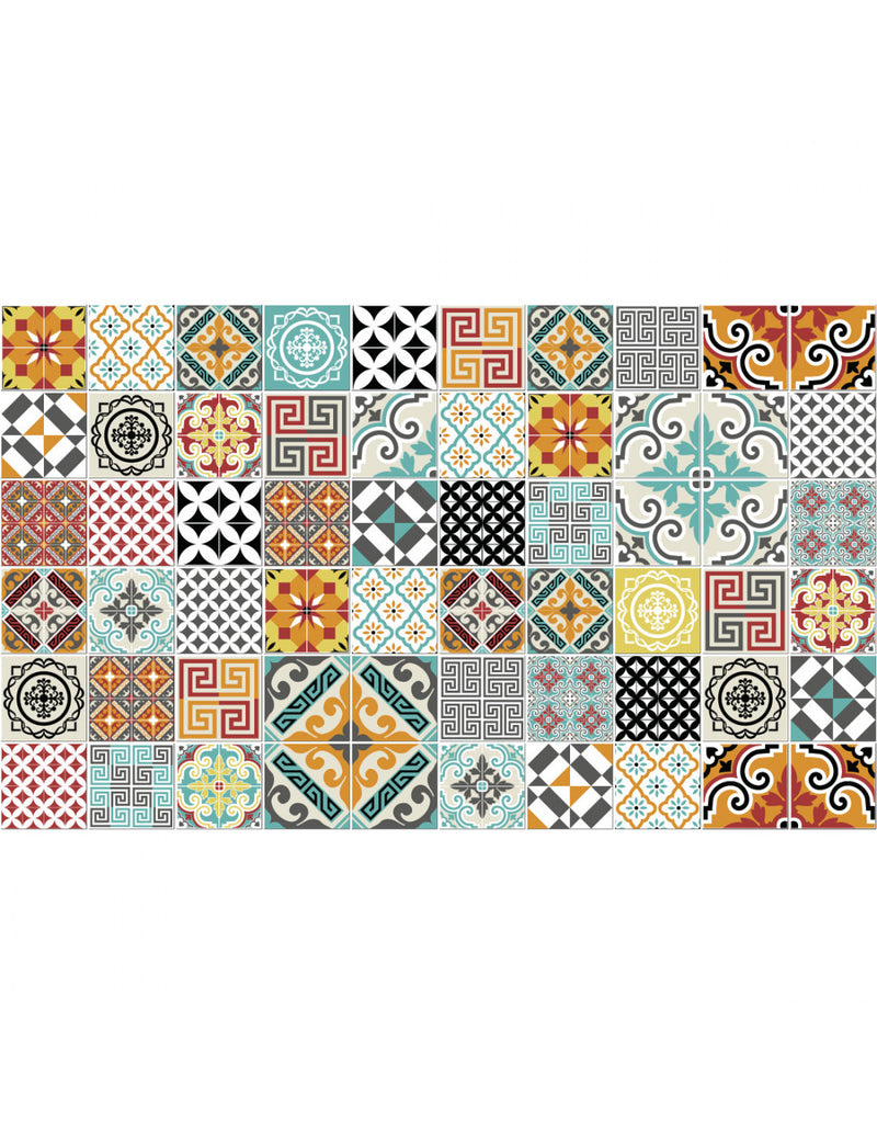 Ambiance Set di 60 adesivi murali Mosaico Batista, 15  15 cm B214