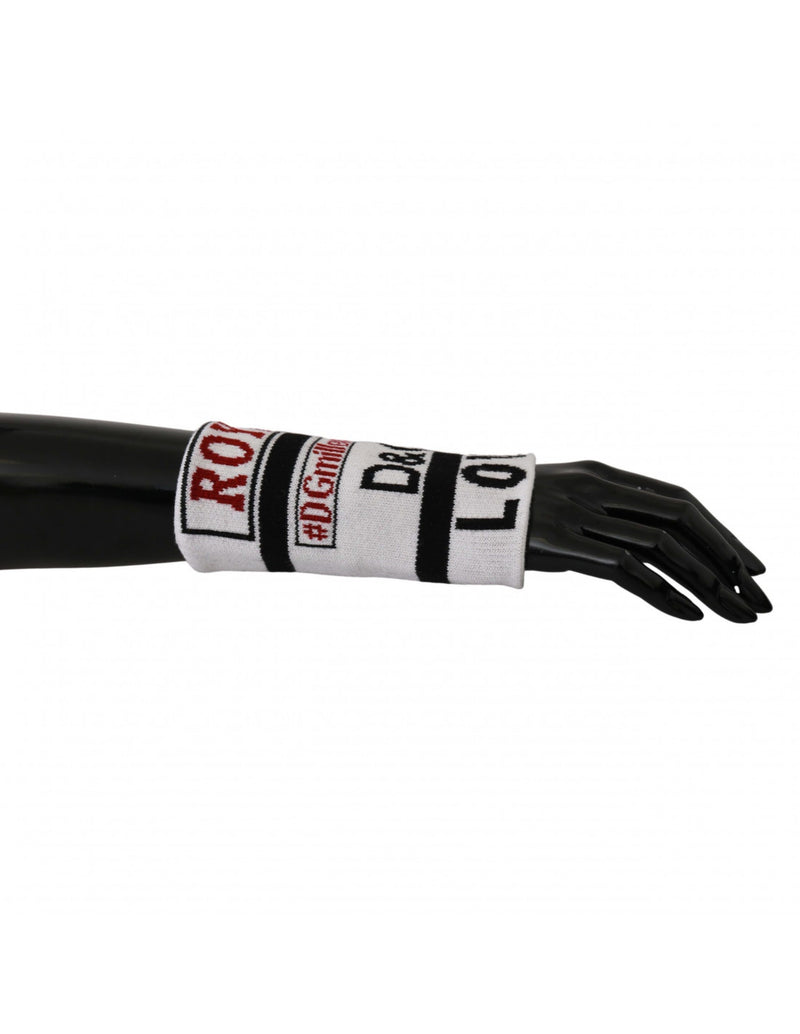 DG Scaldabraccia nero bianco Love Royal Wool Wrap