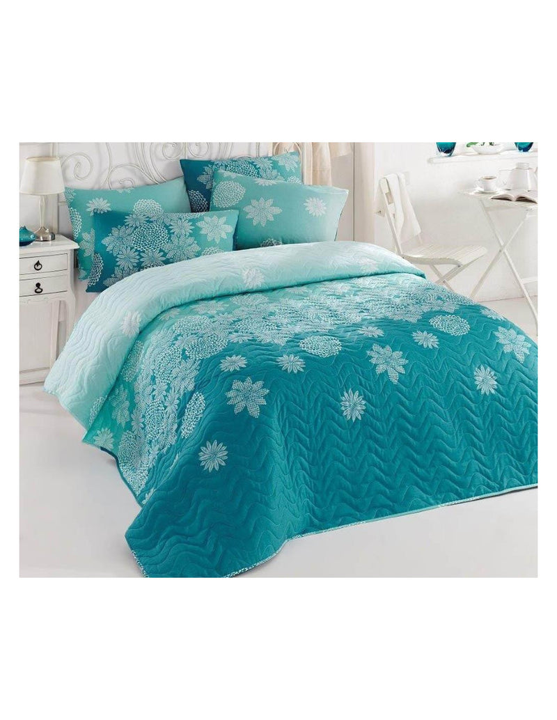 Coperta trapuntata Double Simay Turchese