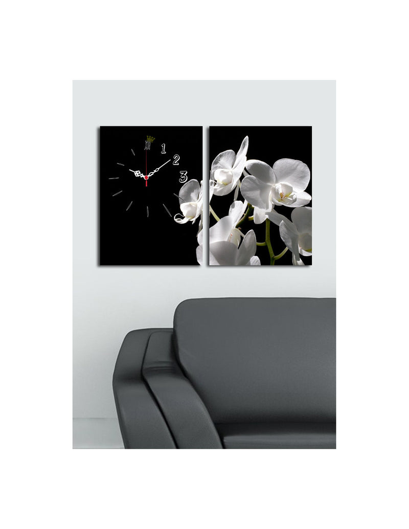 DECORATIVE CANVAS WALL CLOCK (2 PIECES) 228CLA2648