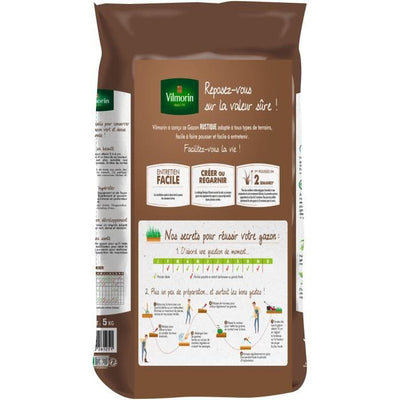 Semi di erba VILMORIN - Sacco rustico da 5 kg - Perenne, denso, robusto e attraente