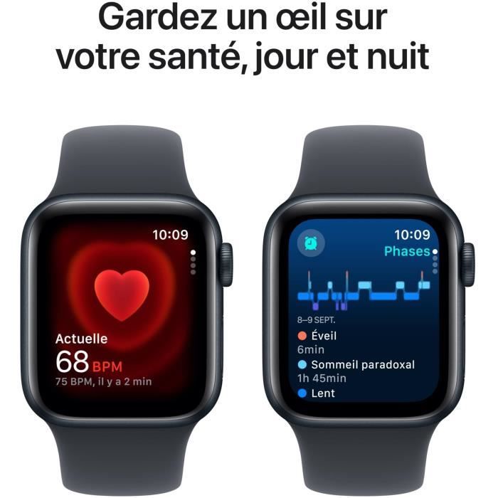 Apple Watch SE GPS - 40 mm - Cassa in alluminio Midnight - Cinturino Sport Midnight - S/M