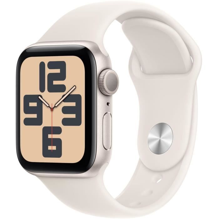 Apple Watch SE GPS - 40 mm - Cassa in alluminio Starlight - Cinturino sportivo Starlight - S/M