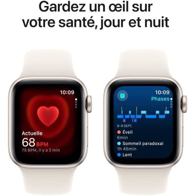 Apple Watch SE GPS - 40 mm - Cassa in alluminio Starlight - Cinturino sportivo Starlight - S/M