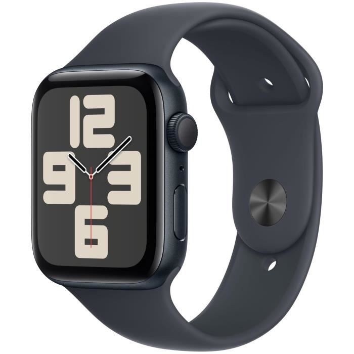 Apple Watch SE GPS - 44 mm - Cassa in alluminio Midnight - Cinturino Sport Midnight - M/L