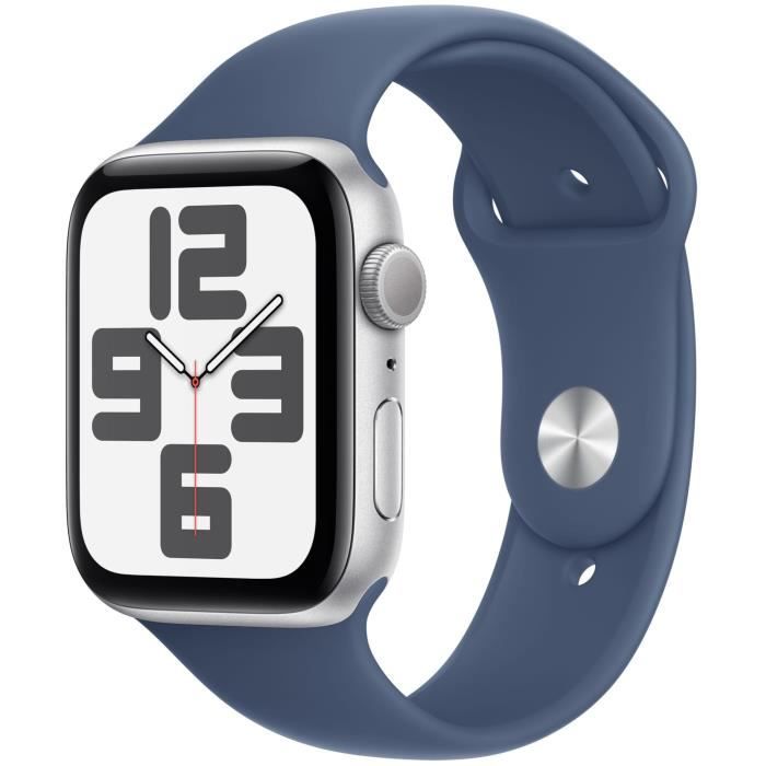 Apple Watch SE GPS - 44 mm - Cassa in alluminio argento - Cinturino Sport denim - M/L
