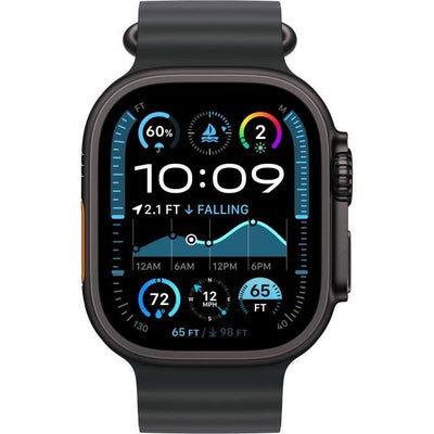 Apple Watch Ultra 2 GPS + Cellular - 49mm - Cassa in titanio nero - Cinturino nero oceano