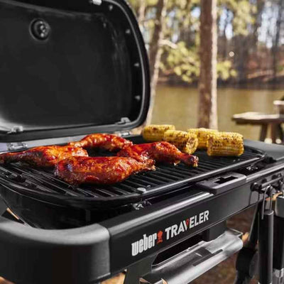 Barbecue a gas - WEBER - Traveler Compact - Nero - Carrello pieghevole - 2,2 kW