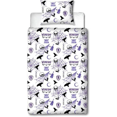 Completo letto reversibile - MERCOLED - Microfibra - 1 copripiumino 140 x 200 cm + 1 federa 63 x 63 cm