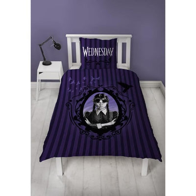 Completo letto reversibile - MERCOLED - Microfibra - 1 copripiumino 140 x 200 cm + 1 federa 63 x 63 cm