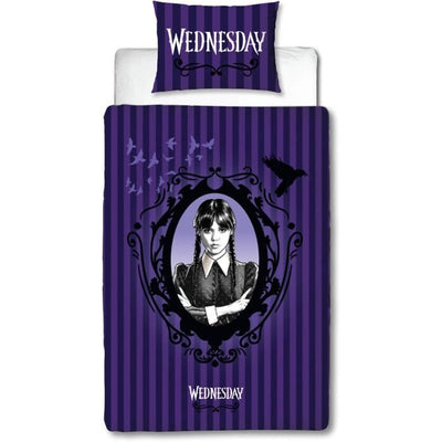 Completo letto reversibile - MERCOLED - Microfibra - 1 copripiumino 140 x 200 cm + 1 federa 63 x 63 cm