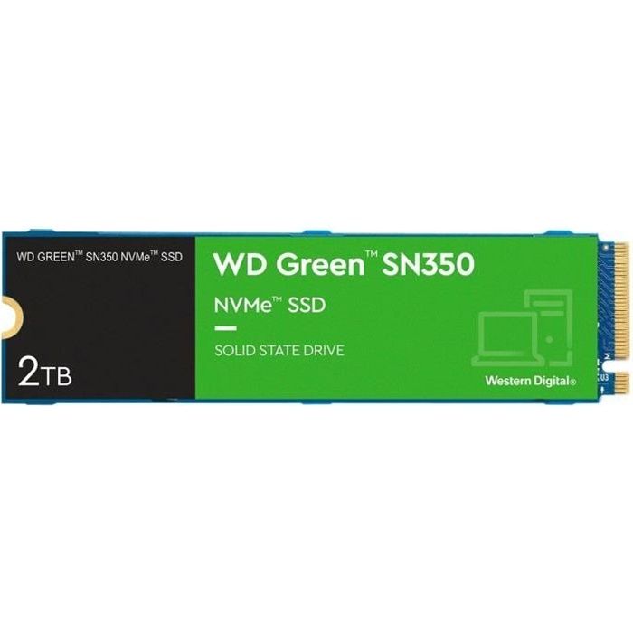 WESTERN DIGITAL - Verde SN350 - Unità a stato solido interna - 2 TB - M.2 - WDS200T3G0C
