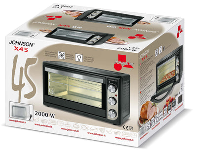 Forno Elettrico Multifunzione X45 2000W 45L Ventilato Timer 60 Minuti