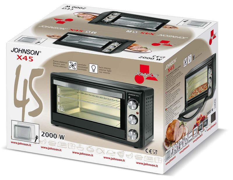 Forno Elettrico Multifunzione X45 2000W 45L Ventilato Timer 60 Minuti