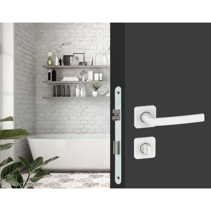 Serratura da incasso - YALE - Y73R-A40/B/SC - Asse 40 mm, scatola 135 mm - Certificata NF Livello 2 - Bianca, Incontro incluso