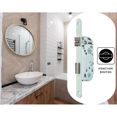 Serratura da incasso - YALE - Y73R-A40/B/SC - Asse 40 mm, scatola 135 mm - Certificata NF Livello 2 - Bianca, Incontro incluso