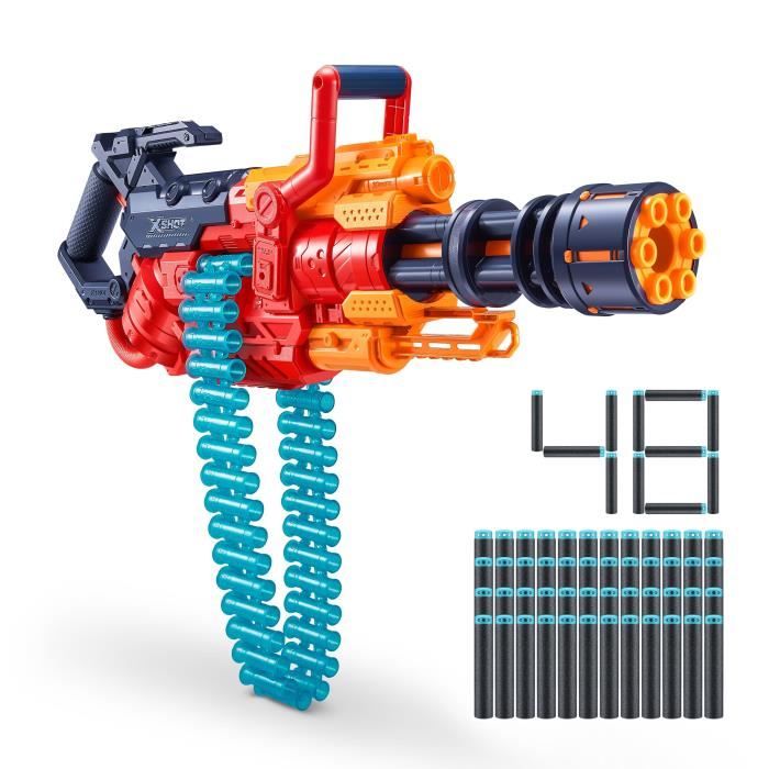 Blaster automatico - ZURU - XSHOT Crusher - Cintura da 35 dardi - Portata di 27 metri