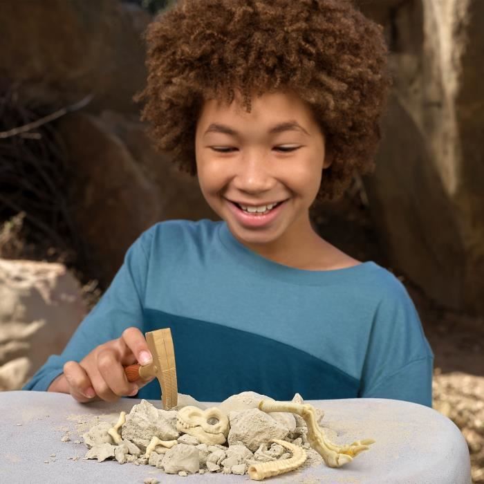 Gioco di scavo - ZURU - ROBO ALIVE - Trova fossili di dinosauri - 4 dinosauri da assemblare - Roccia e melma - Fossili da collezionare