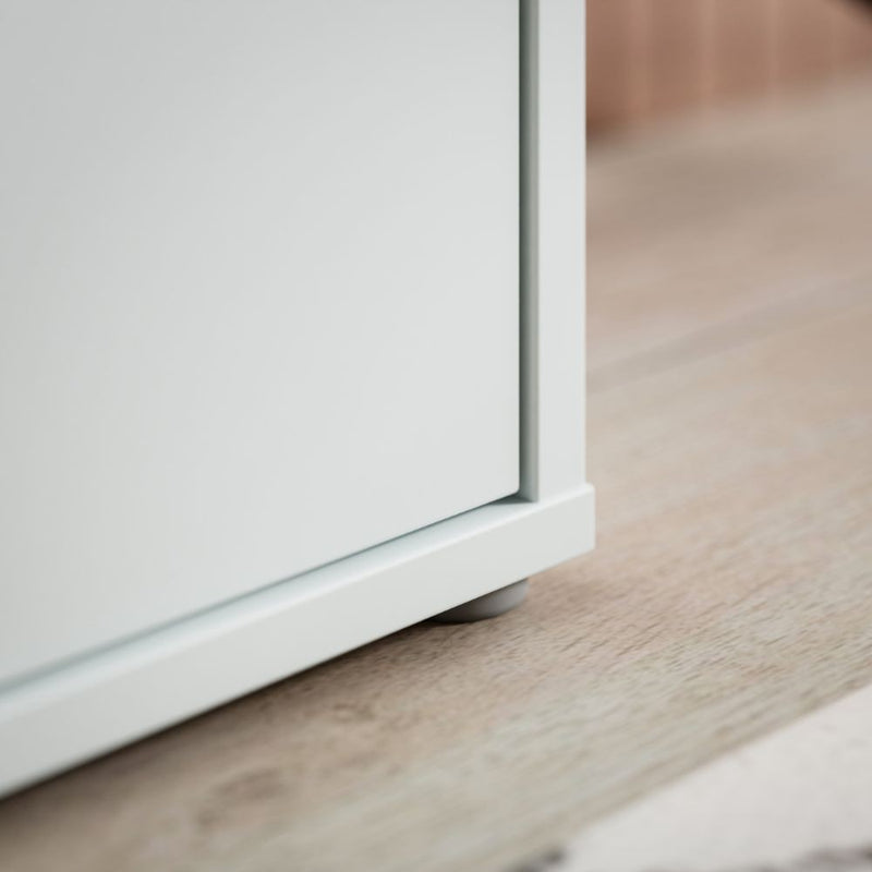 Armadio multiuso Medea 6 ante colore grigio chiaro 109.2x34.9xH191.9 cm.