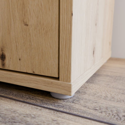 Armadio multiuso Medea 6 ante colore rovere 109.2x34.9xH191.9 cm.