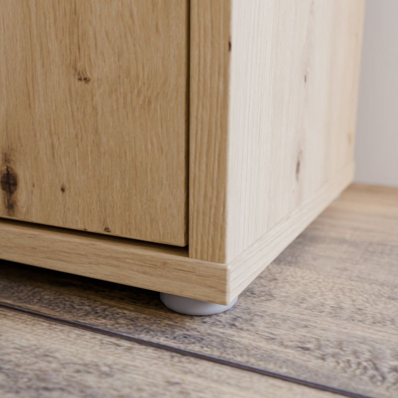 Armadio multiuso Medea 6 ante colore rovere 109.2x34.9xH191.9 cm.