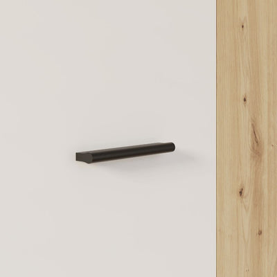 Armadio multiuso Teodoro 2 ante con ripiani struttura rovere e 1 anta bianco