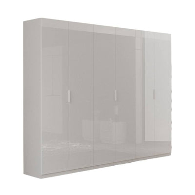 Armadio Pavese 6 ante battente bianco lucido