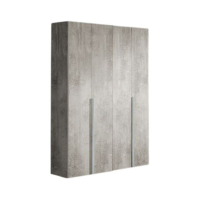 Armadio Urano 4 ante battenti ossido con maniglia in alluminio