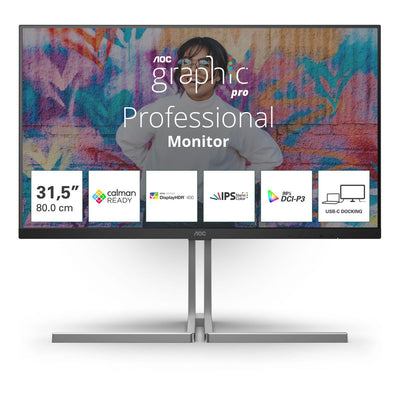 AOC MONITOR 31,5 IPS 16:9 4MS 400 CDM, USB-C, PIVOT, DP/2HDMI
