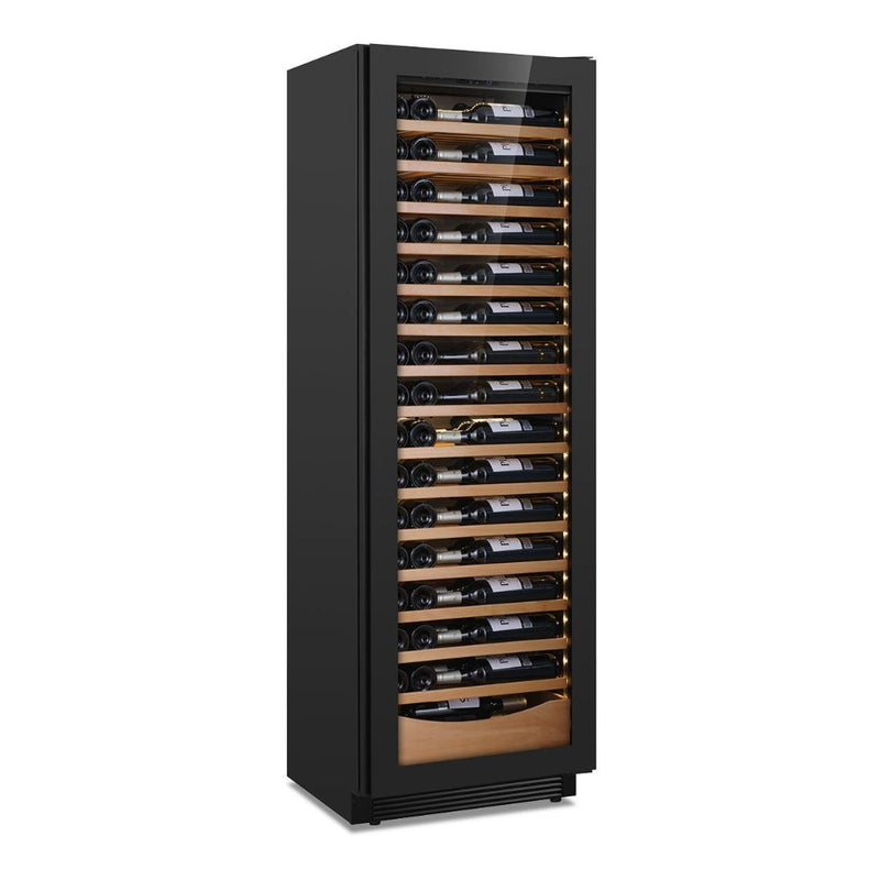 Cantinetta incasso ventilato DW170F1T con maniglia integrata 1 zona di temperatura 105 bottiglie nero classe G