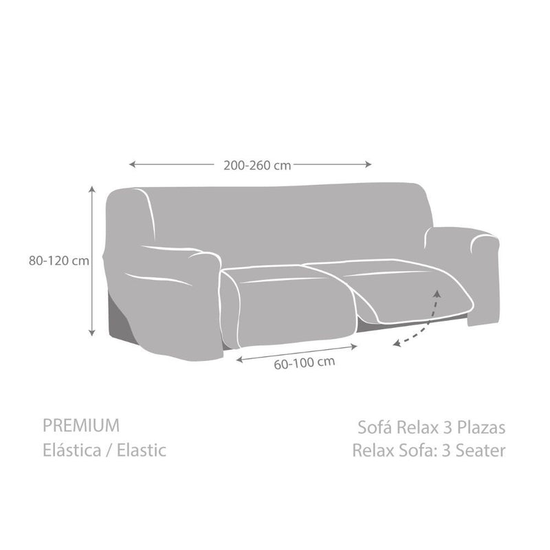 Copridivano Jaz recliner 2 posti beige 200-260