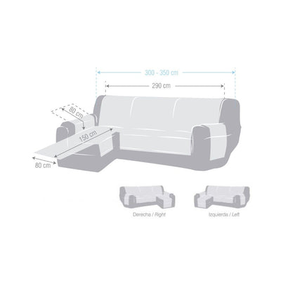 Copridivano Levante penisola sinistra crema 290