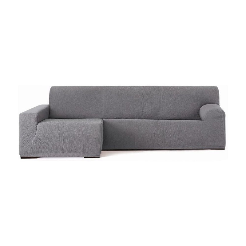 Copridivano Troya elastico penisola sinistra grigio bracciolo lungo 250/310