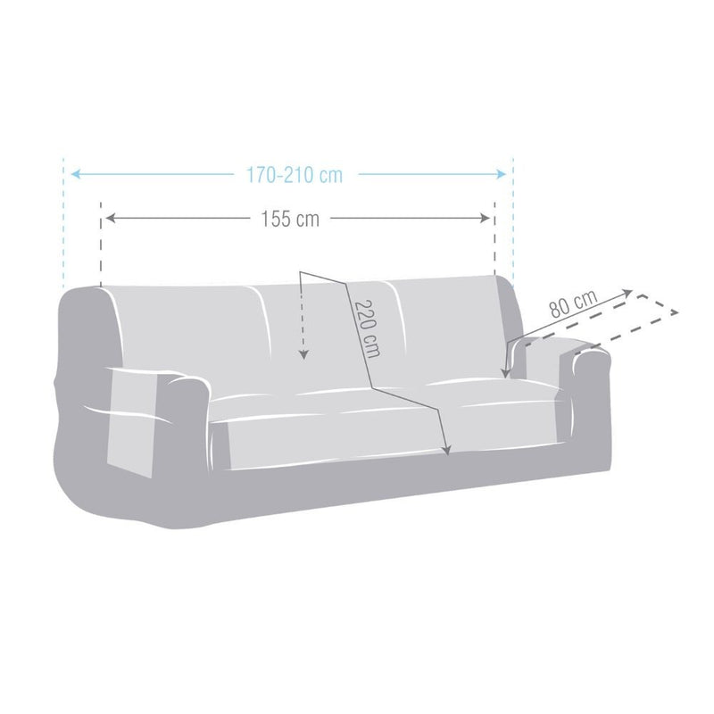 Copridivano Valeria 3 posti beige 155